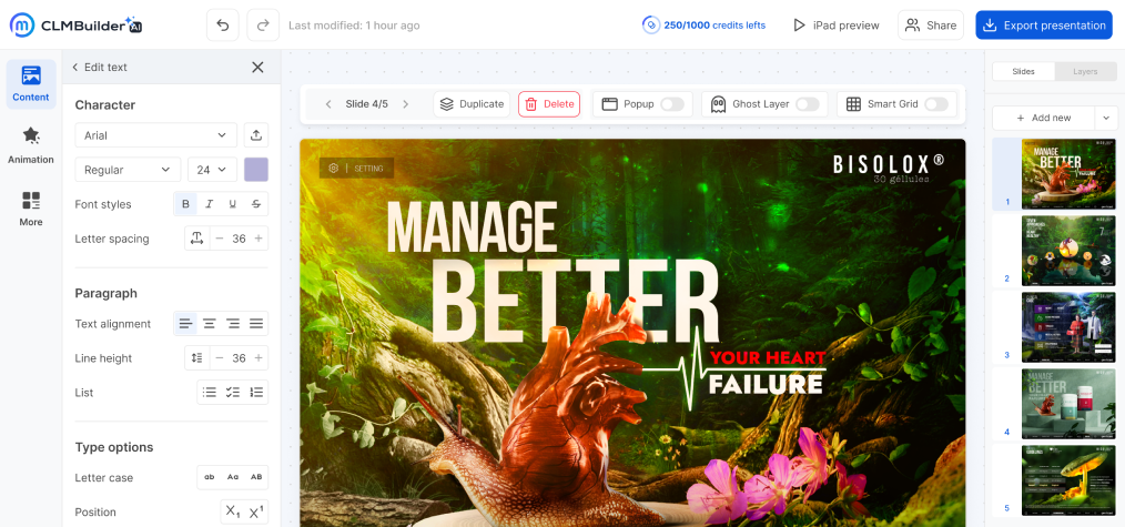 CLM Builder editor hero preview